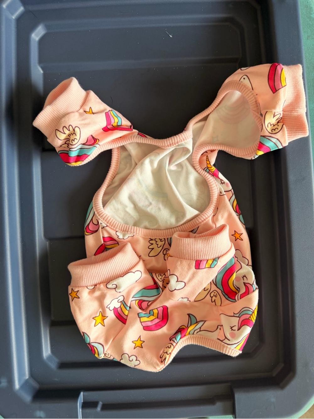 Pink Unicorn & Rainbow Kids Harness Shirt